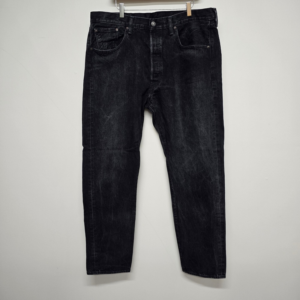 Levi's 501 CT Jeans Mens 38x32 Black Cotton Tapered Button Fly Streetwear